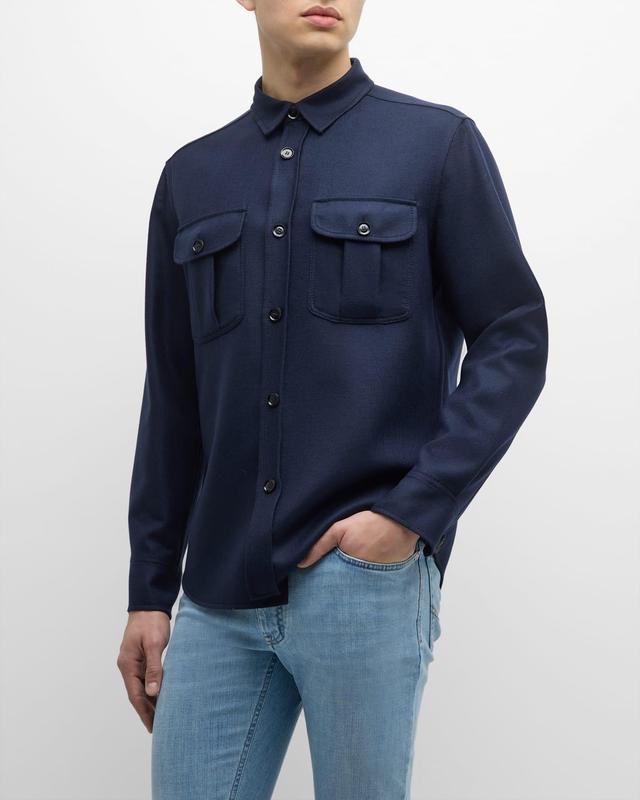 Mens Stretch Wool Overshirt Product Image