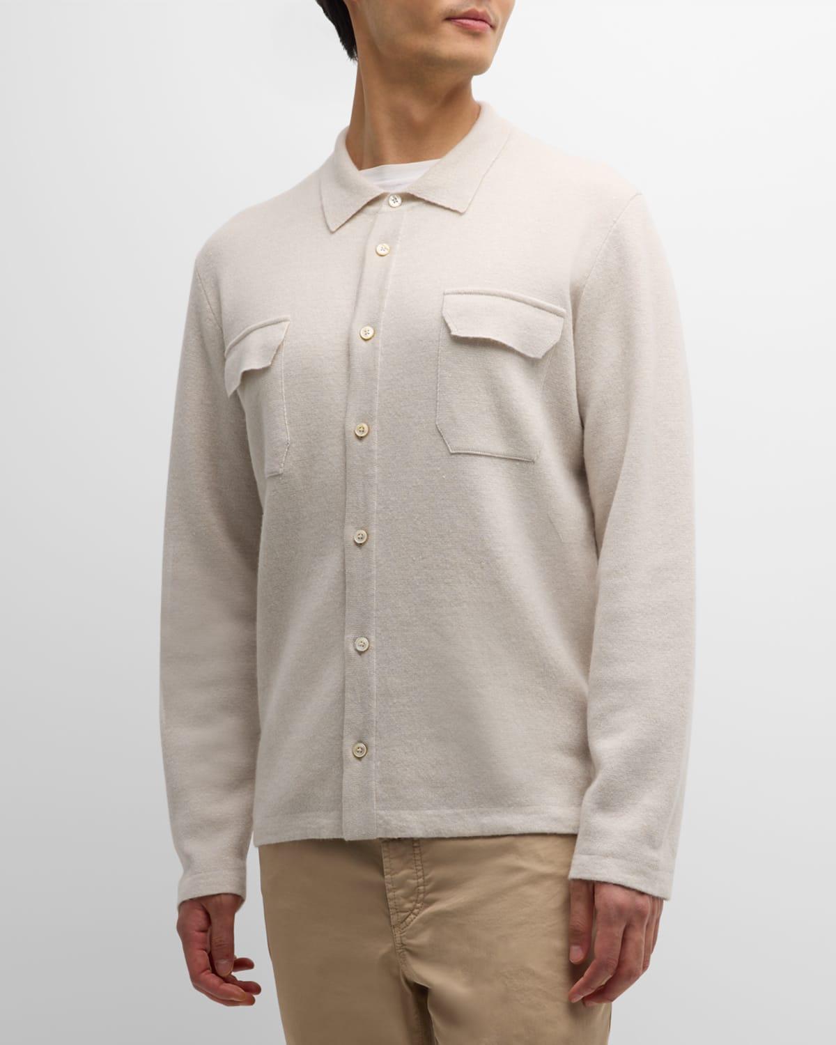 Mens Cashmere-Linen Shirt Jacket Product Image