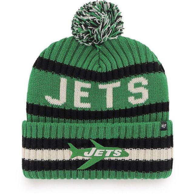 Mens 47 Kelly New York Jets Legacy Bering Cuffed Knit Hat with Pom Product Image