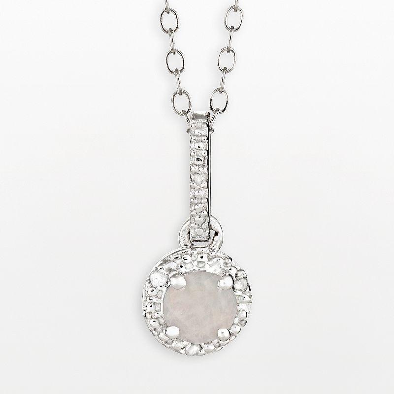 Aquamarine Solitaire 18 Pendant Necklace (3/8 ct. t.w.) in Sterling Silver Product Image