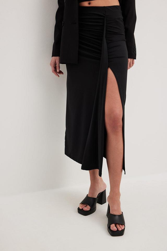 Front Drape Detail Midi Skirt Product Image