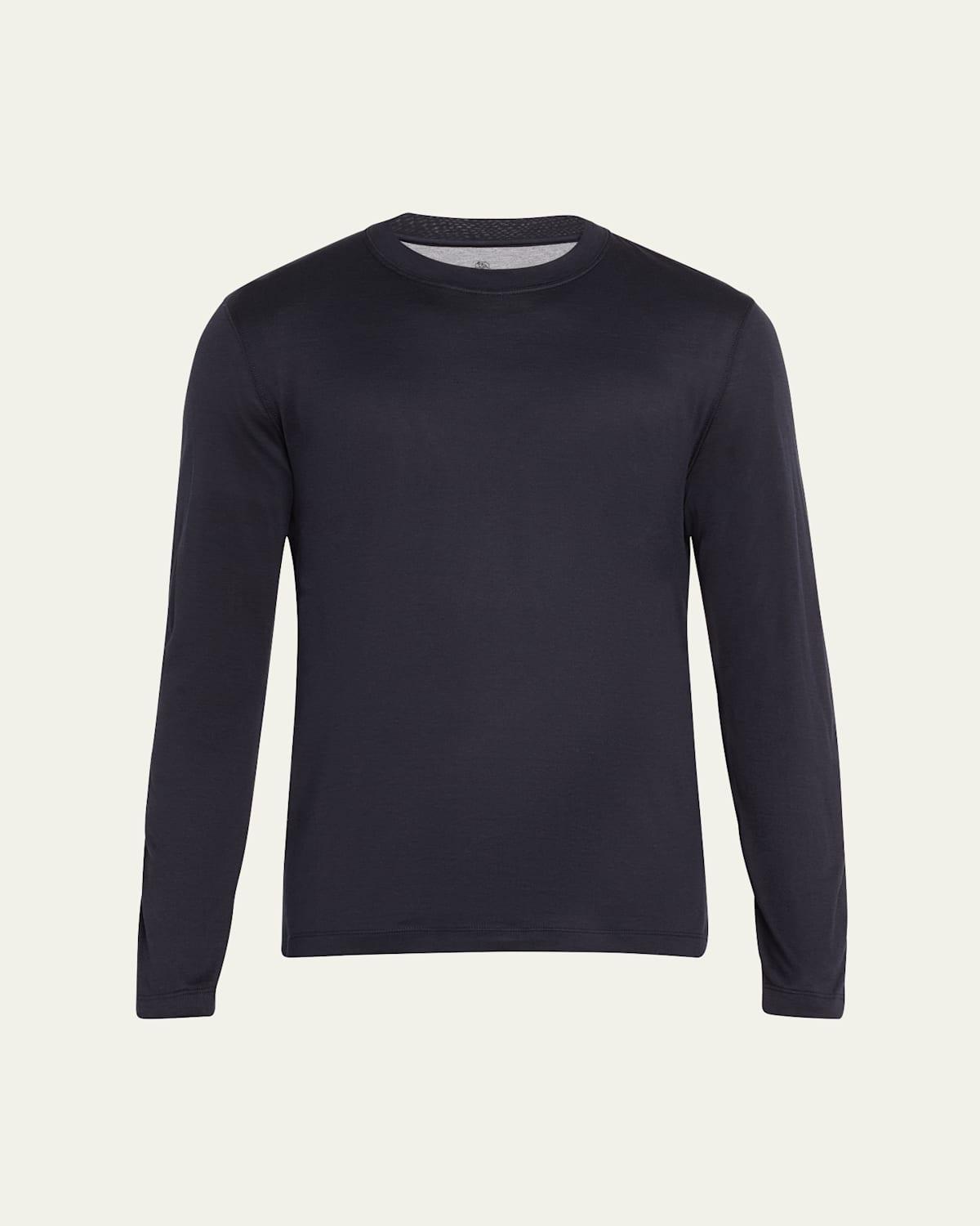 Mens Silk and Cotton Long-Sleeve T-Shirt Product Image