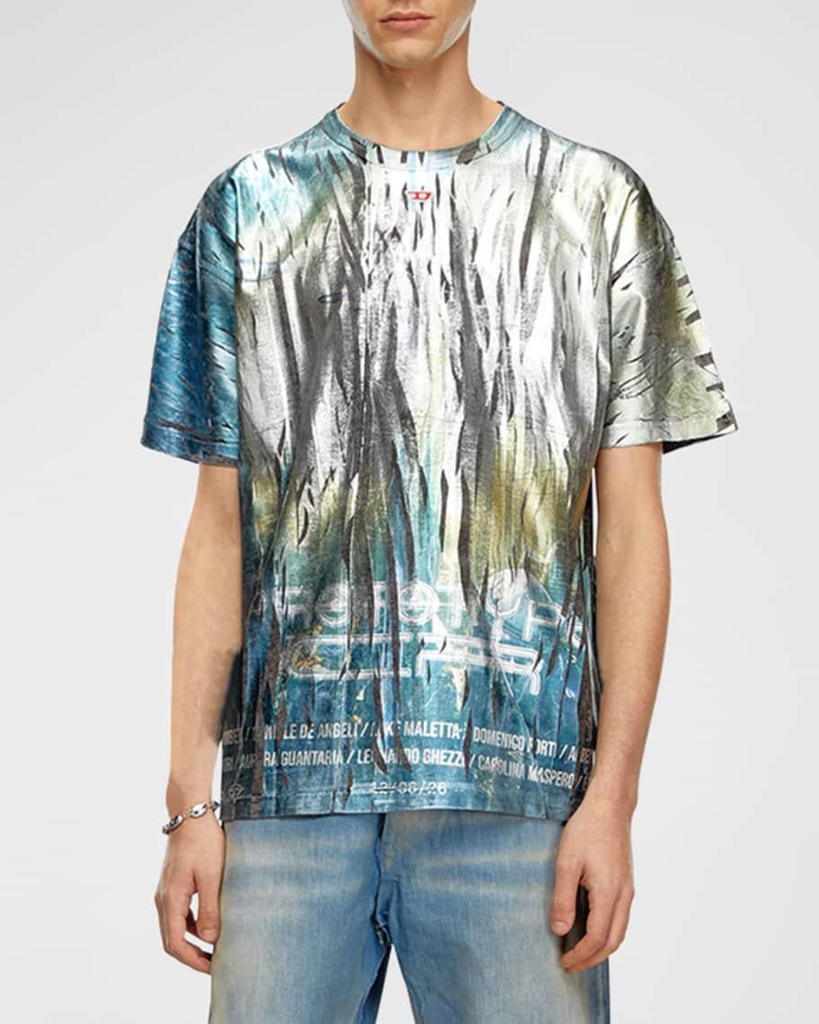 Mens T-Bord-Q1 Metallic Graphic T-Shirt Product Image