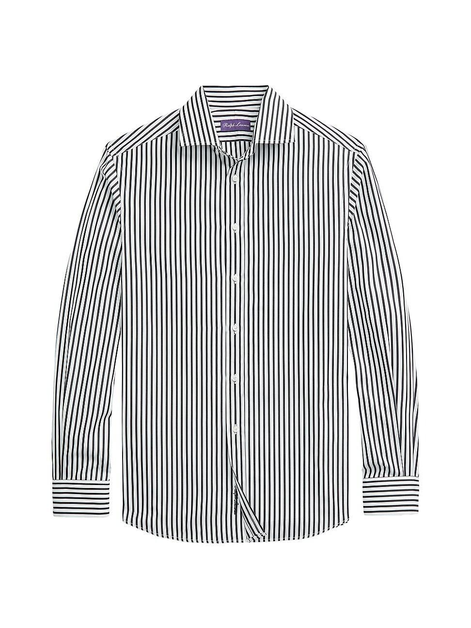 Mens Striped Cotton Long-Sleeve Sport Shirt Product Image