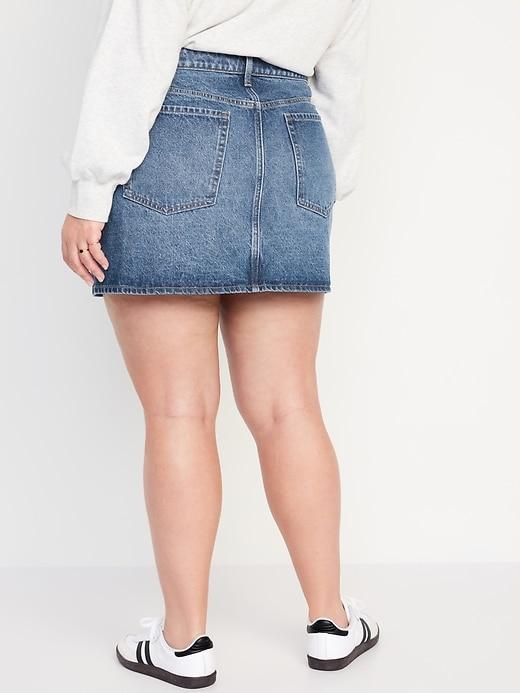 Mid-Rise OG Jean Mini Skirt Product Image