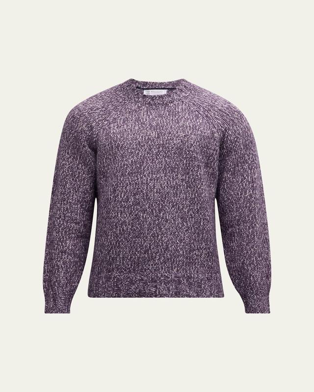 Mens Marled Knit Crewneck Sweater Product Image