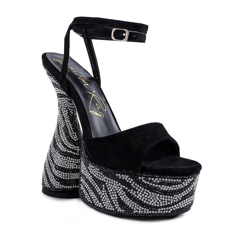 London Rag Backstage Womens Platform Sandals Black Product Image