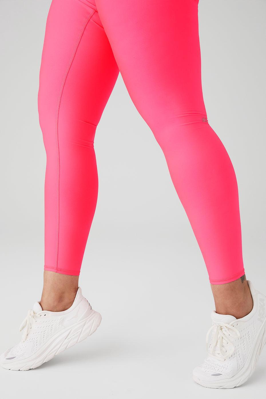 7/8 High-Waist Airlift Legging - Fluorescent Pink Coral Female Product Image