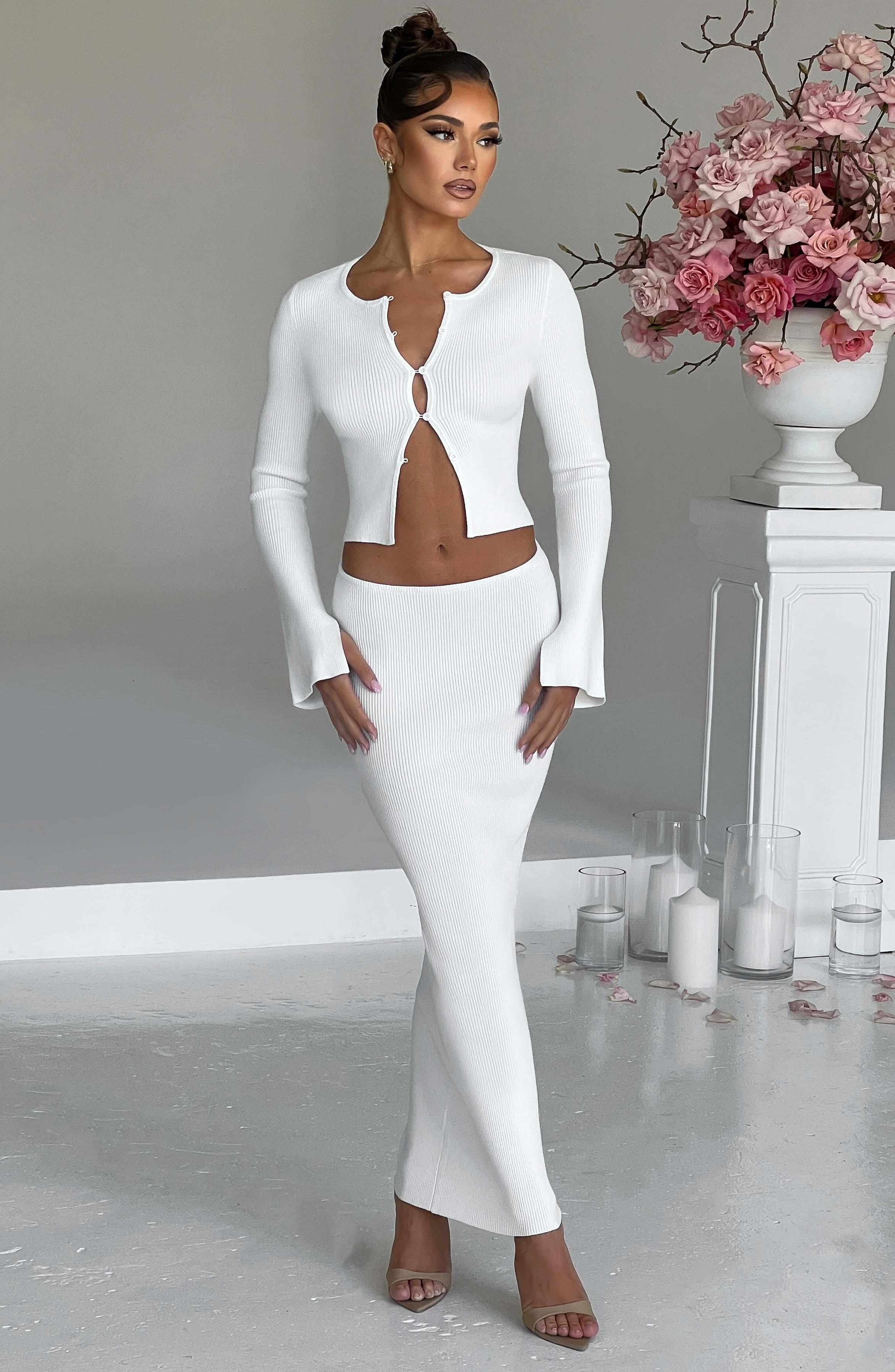 Elia Maxi Skirt - White Product Image