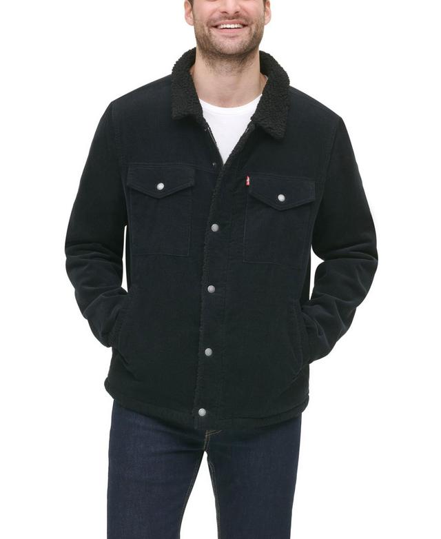 Mens Levis Classic Corduroy Sherpa Trucker Jacket Product Image