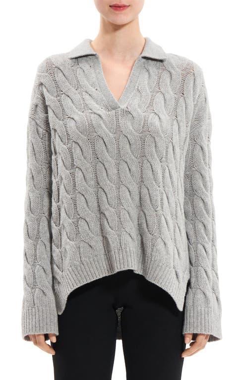 Theory Karenia Cable Knit Wool & Cashmere Sweater Product Image