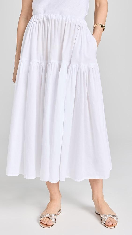 Enza Costa Cool Cotton Tiered Skirt | Shopbop Product Image