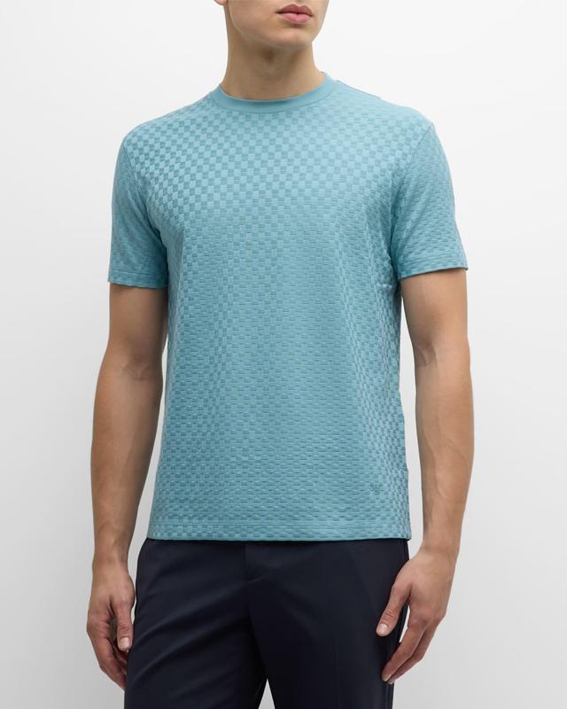 Mens Textured Jersey Crewneck T-Shirt Product Image