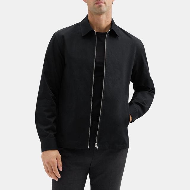 Stretch Cotton Twill Zip Jacket | Theory Outlet Product Image