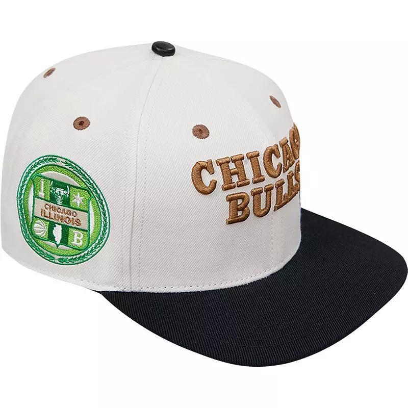 Mens Cream/Black Chicago Bulls Album Cover Snapback Hat Product Image