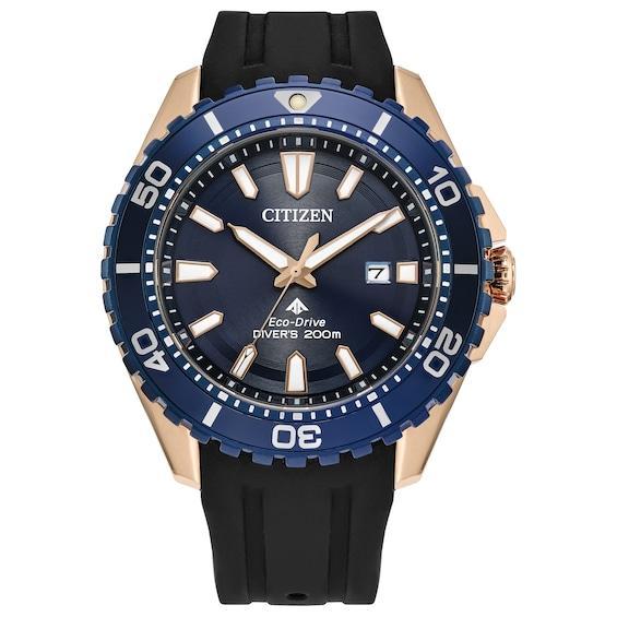 Citizen Mens Promaster Dive Three Hand Black Strap Watch Product Image