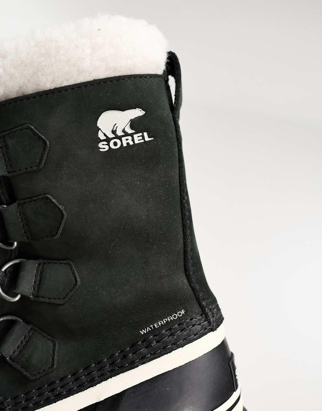 Sorel Caribou waterproof boots in black Product Image