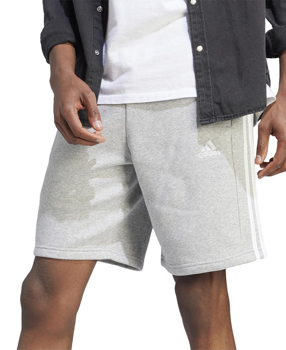 adidas Mens 3-Stripes 10 Fleece Shorts - Arctic Night Product Image