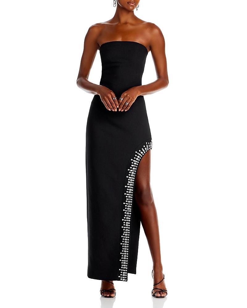 Womens Sammy Embellished Crepe Strapless Gown Product Image