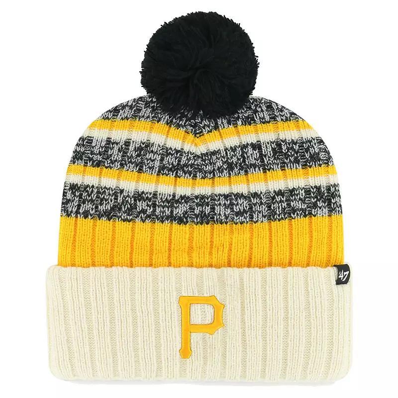 Mens 47 Natural Pittsburgh Pirates Tavern Cuffed Knit Hat with Pom Product Image