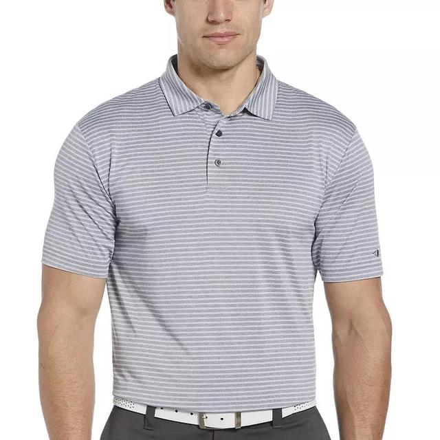 Mens Grand Slam Heather Feeder Stripe Golf Polo Regatta Grey Product Image