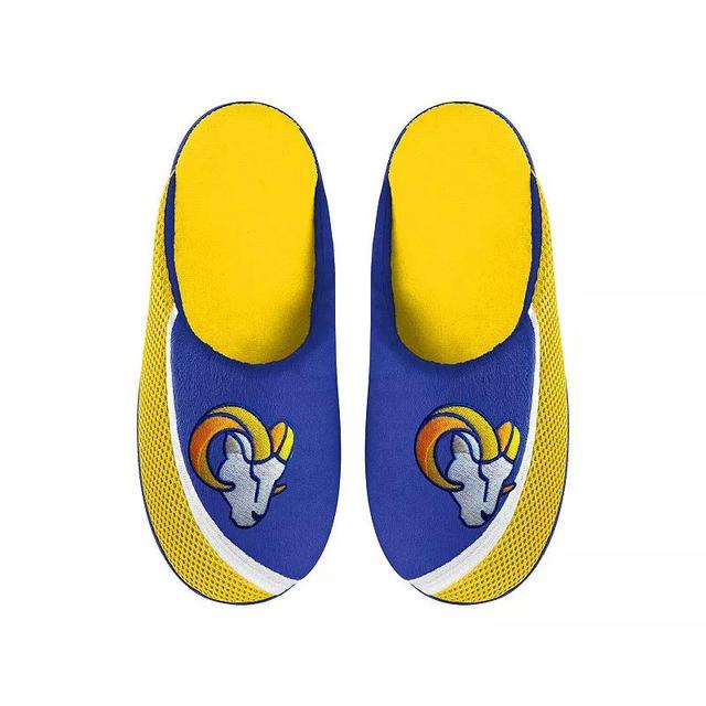 Mens FOCO Los Angeles Rams Big Logo Color Edge Slippers Product Image