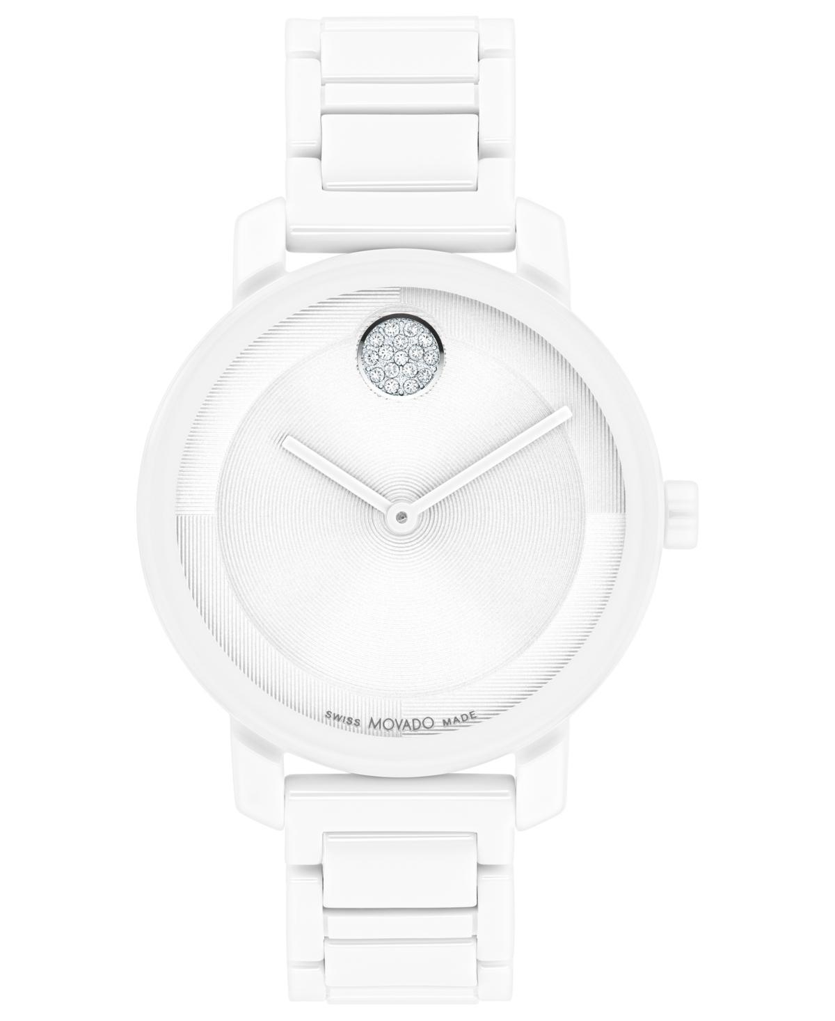 Movado Womens Bold  2.0 Quartz Analog White Ceramic Bracelet Watch Product Image