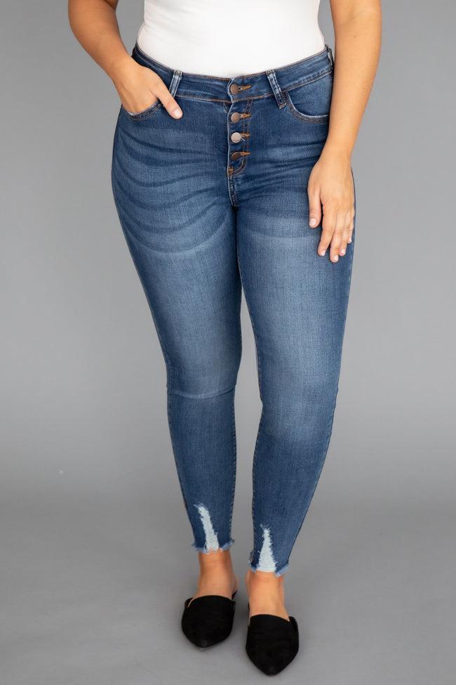 Gianna Distressed Medium Wash Jeans FINAL SALE Product Image