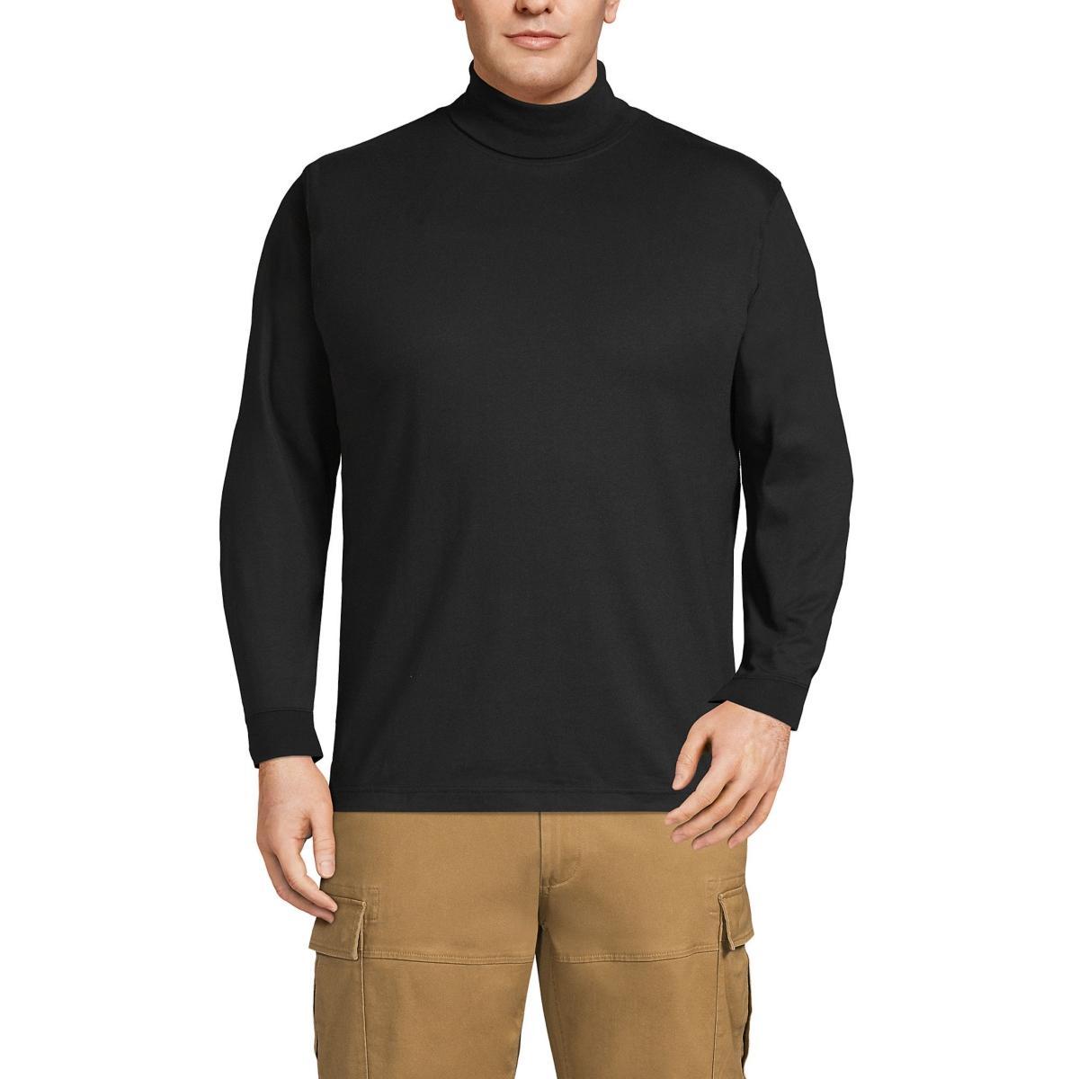 Big & Tall Lands End Super-T Classic-Fit Turtleneck, Mens Product Image