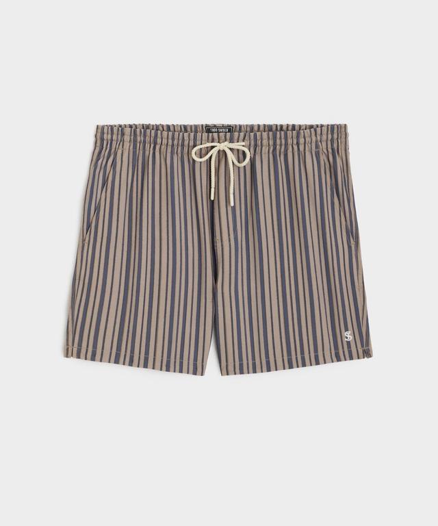 5" Montauk Swim Short in Tan Double Stripe Product Image