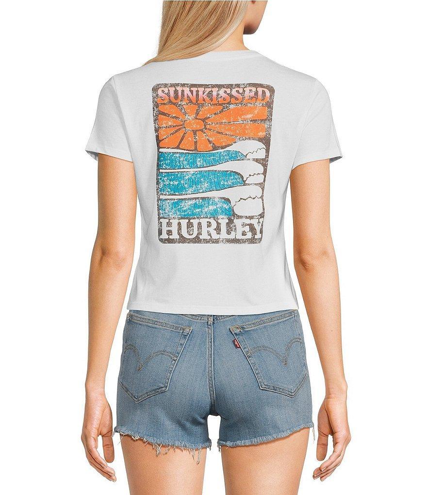 Hurley Sunkissed Short Sleeve Cropped Graphic T-Shirt Product Image