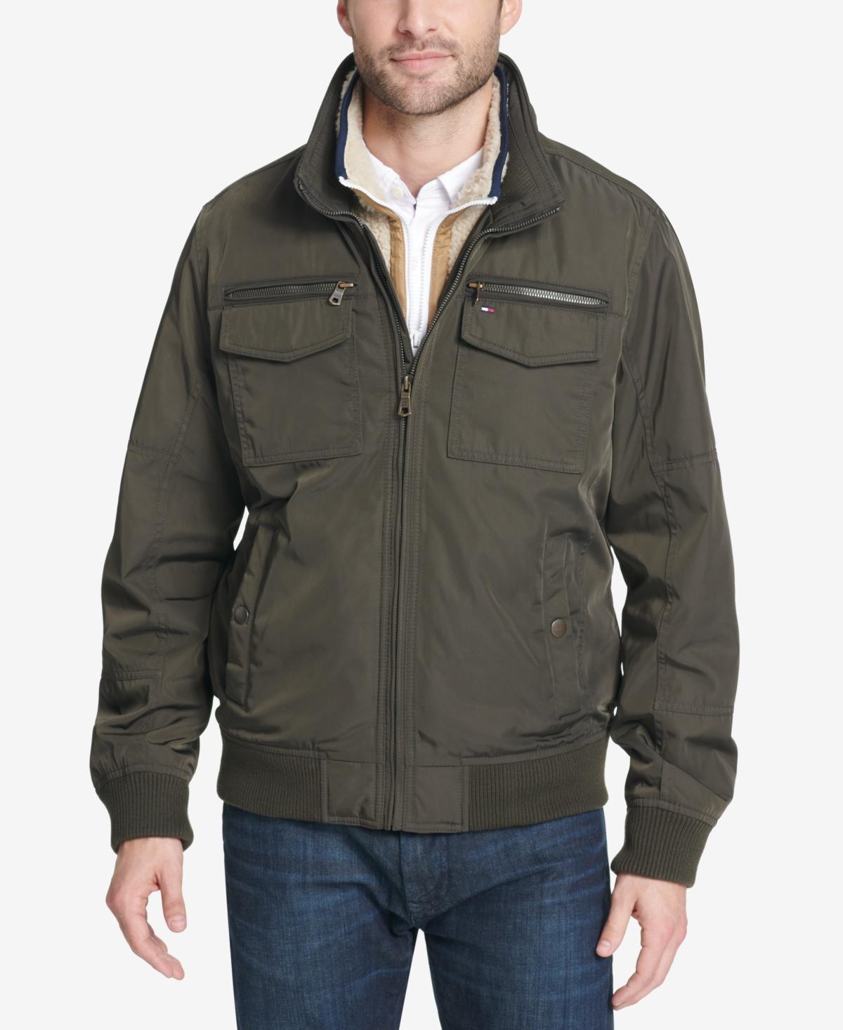 Tommy Hilfiger Mens Four-Pocket Filled Performance Bomber Jacket Product Image