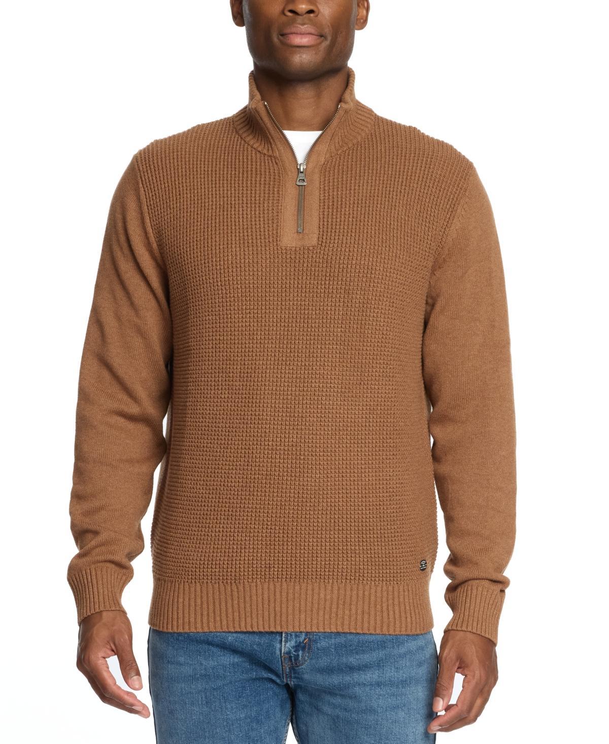 Weatherproof Vintage Mens Textured Quarter-Zip Sweater Product Image