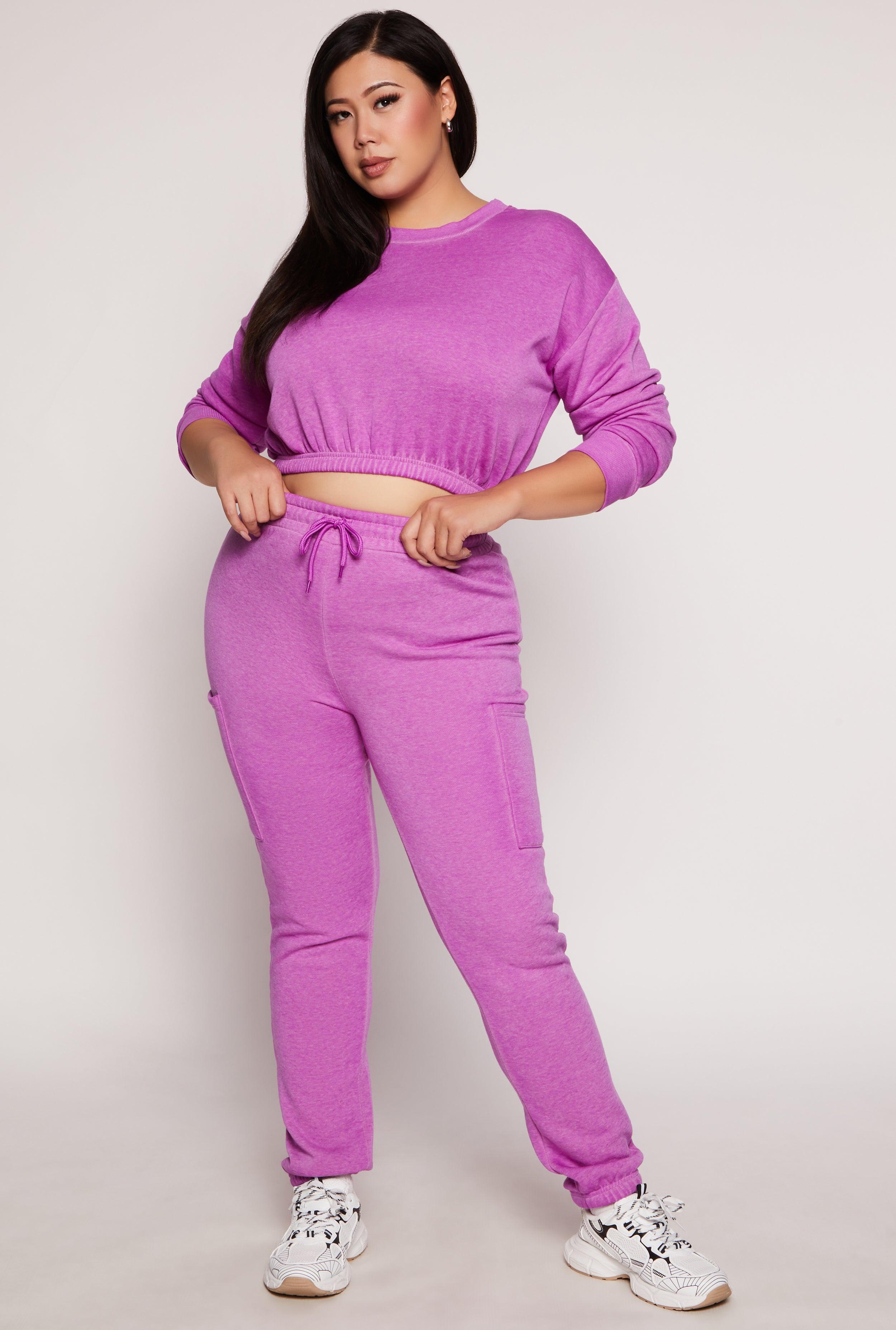 Womens Plus Size Fleece Drawstring Sweatpants Product Image