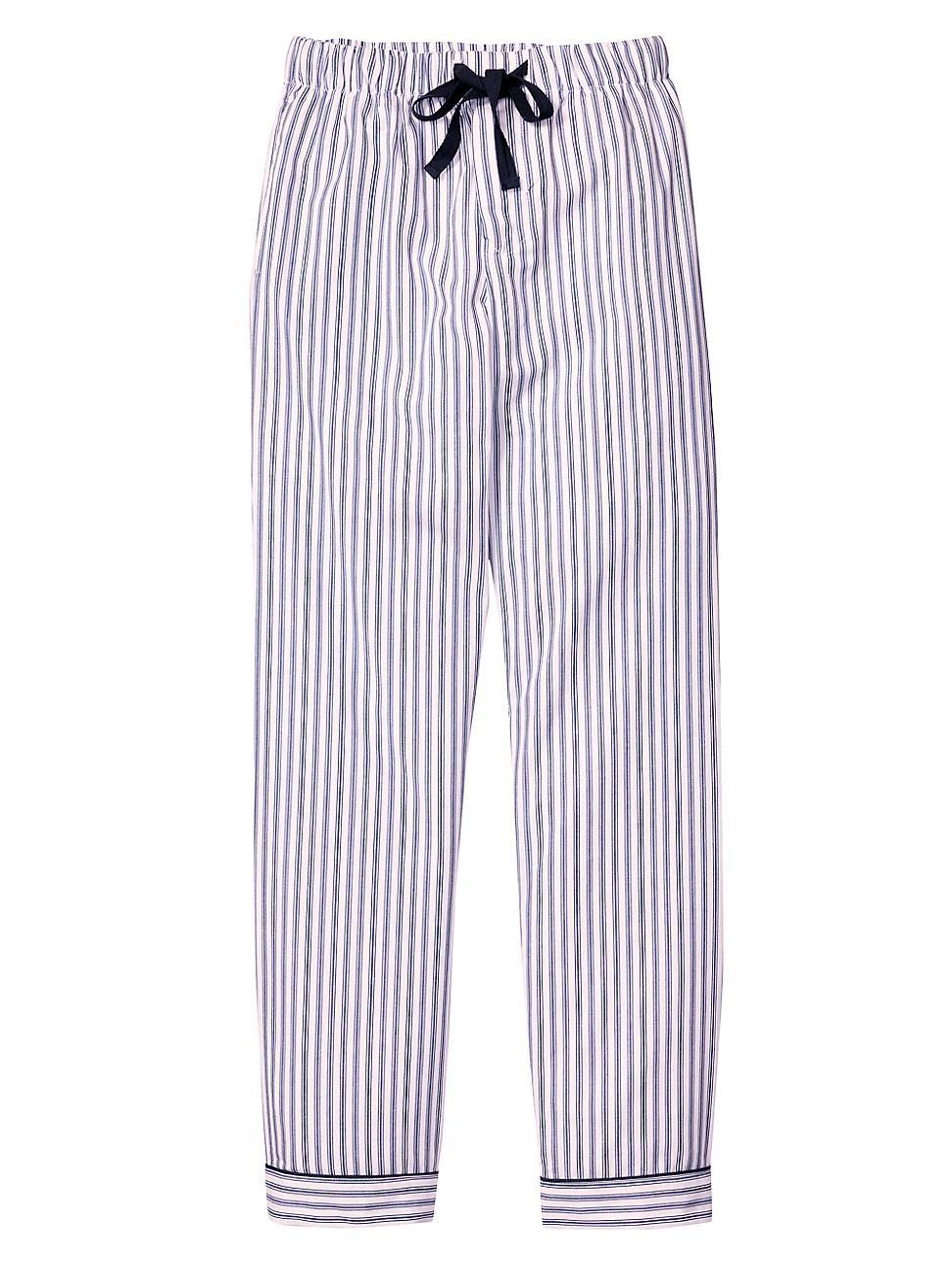 Petite Plume Ticking Stripe Cotton Pajama Pants Product Image