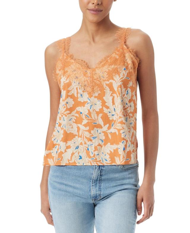 Sam Edelman Womens Palmer Floral-Print Lace-Trim Camisole Product Image