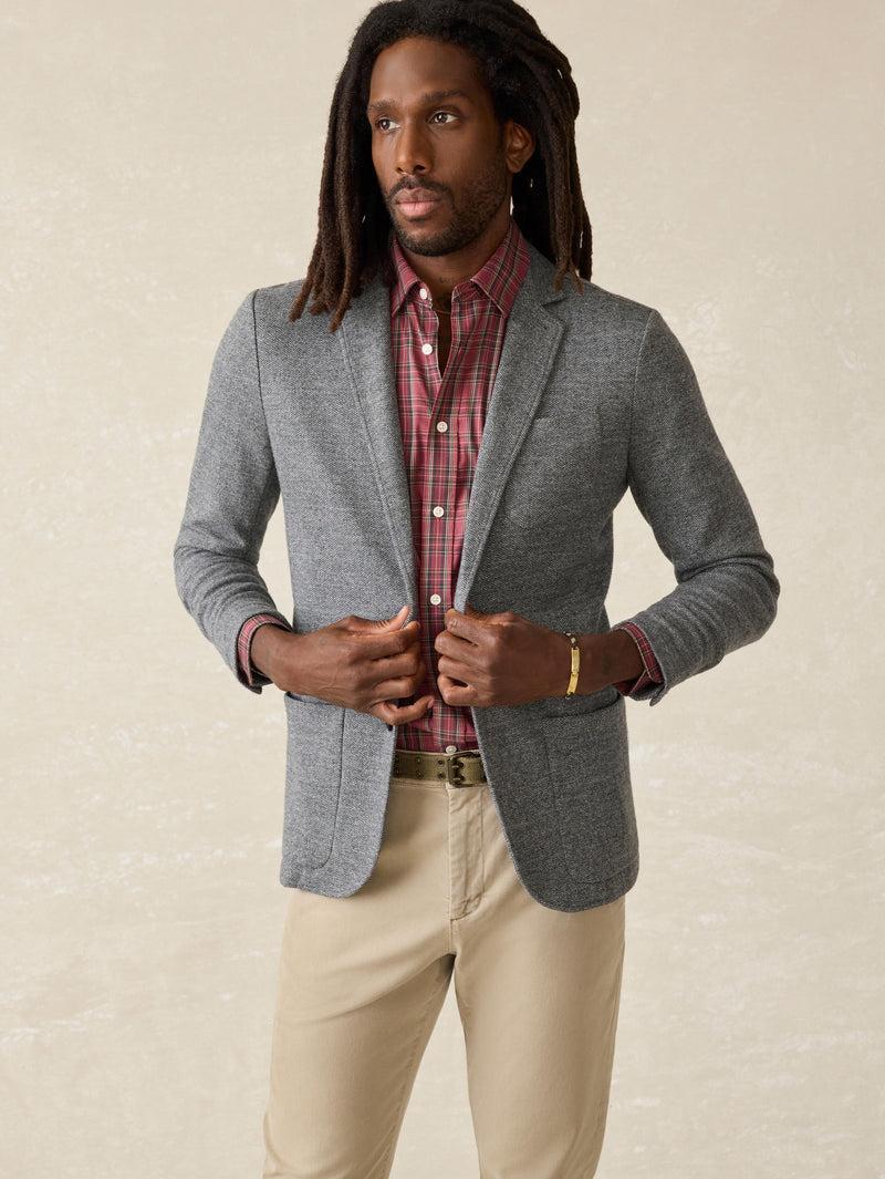 Inlet Herringbone Blazer - Steel Rock Herringbone Product Image