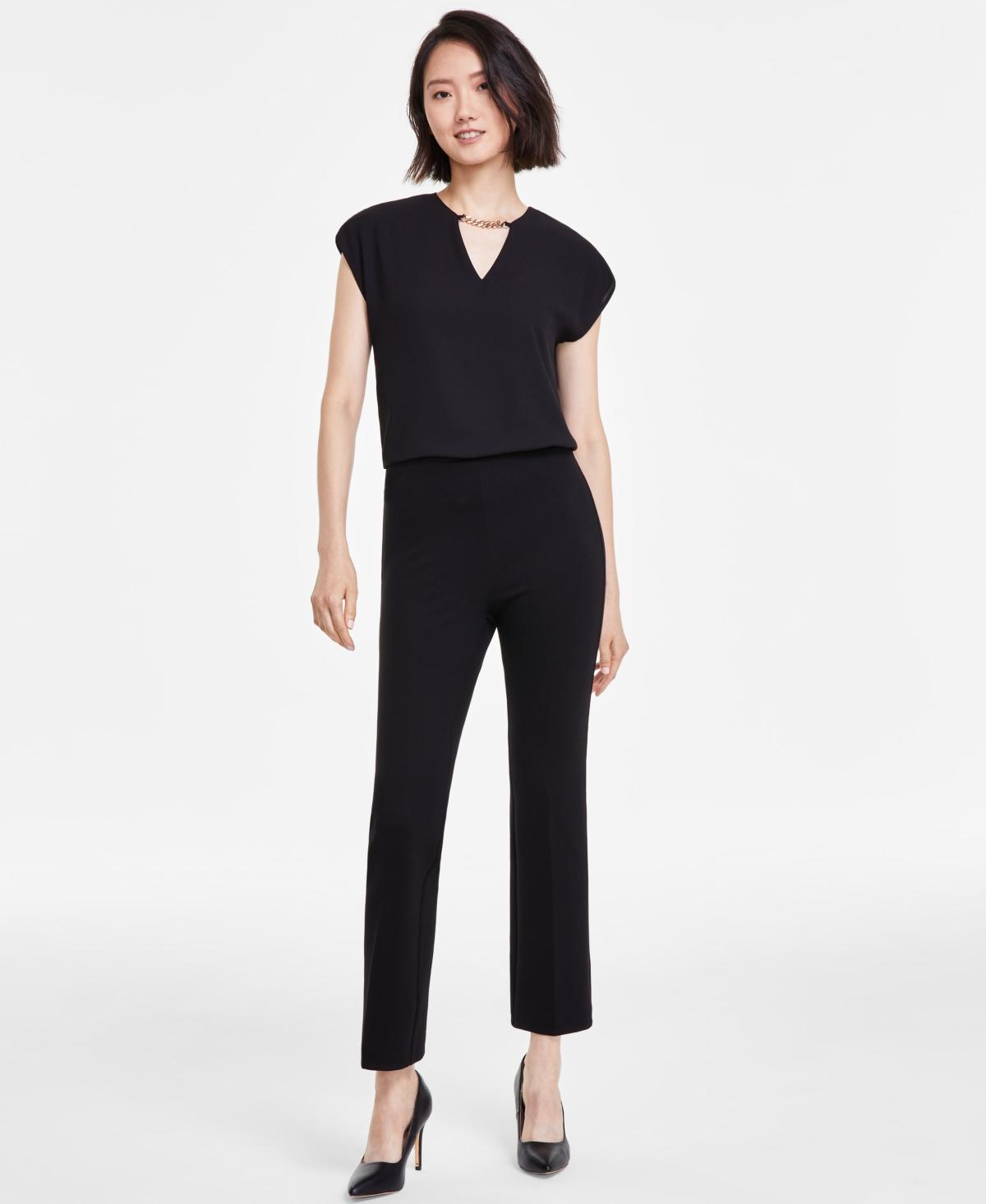 Anne Klein Womens Hollywood-Waist Pull-On Ankle Pants Product Image