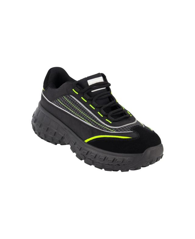 DKNY Mens Chunky Trekking Sneakers - Black Product Image