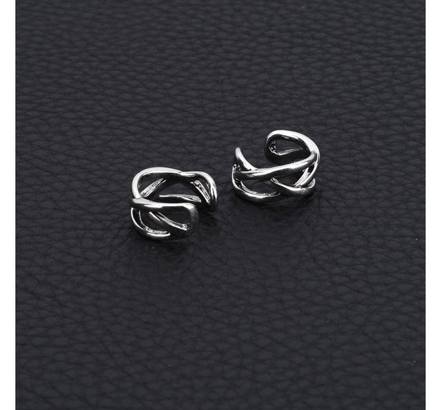 Layered Alloy Cuff Earring Product Image