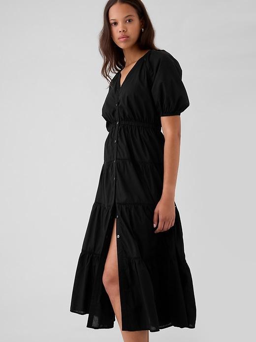 Tiered Maxi Shirtdress Product Image