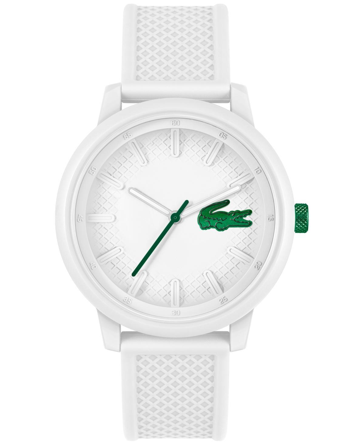 Lacoste Mens 12.12 Hero Analog White Silicone Strap Watch Product Image