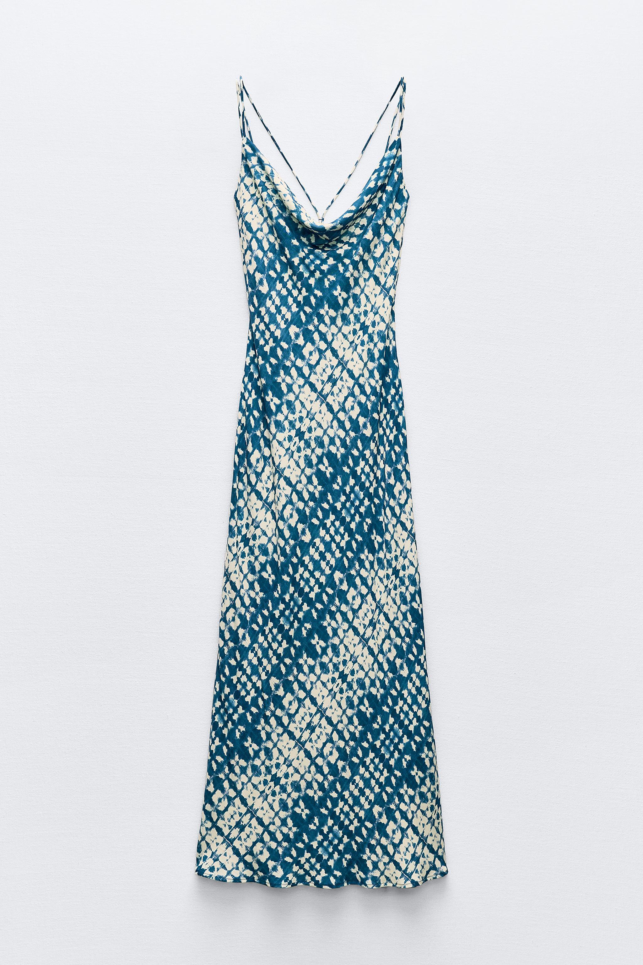 STRAPPY PRINTED MIDI DRESS Product Image