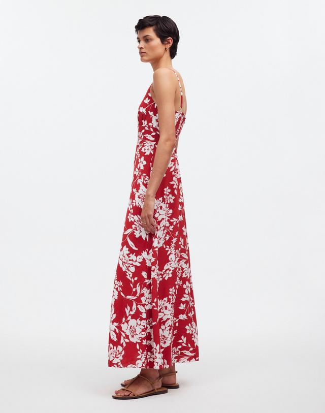 Square-Neck Tank Dress in Floral Product Image