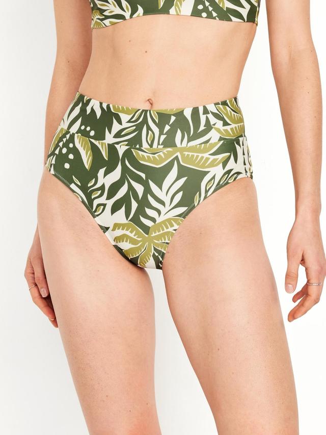 High-Waisted French-Cut Swim Bottoms for Women Product Image