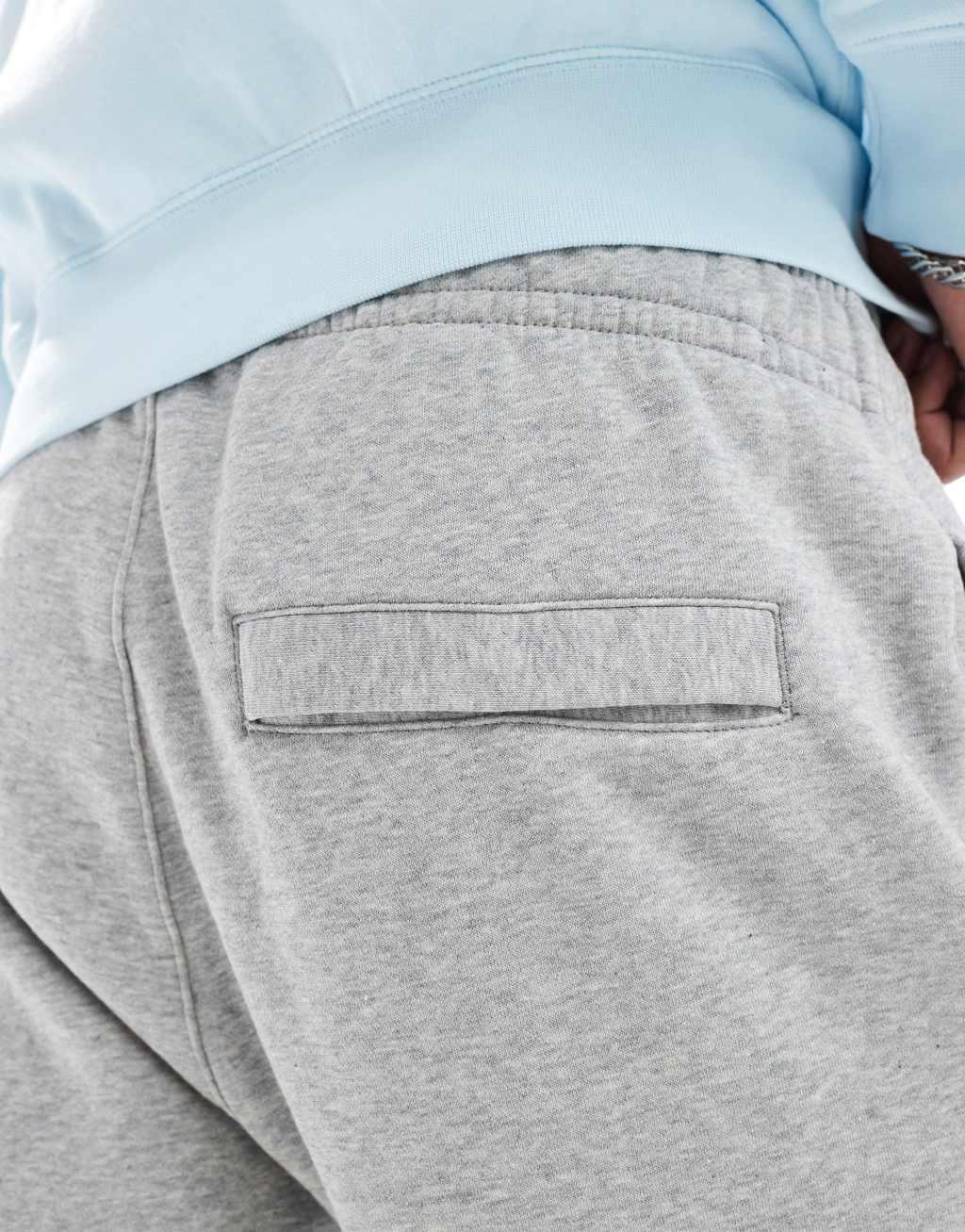 Nike Club open hem sweatpants in gray Product Image