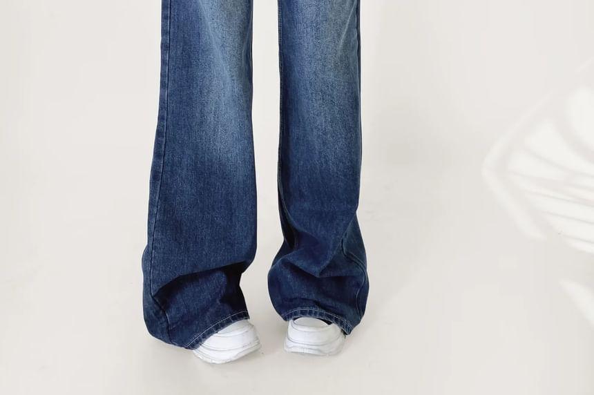 High Rise Washed Wide Leg Jeans Product Image