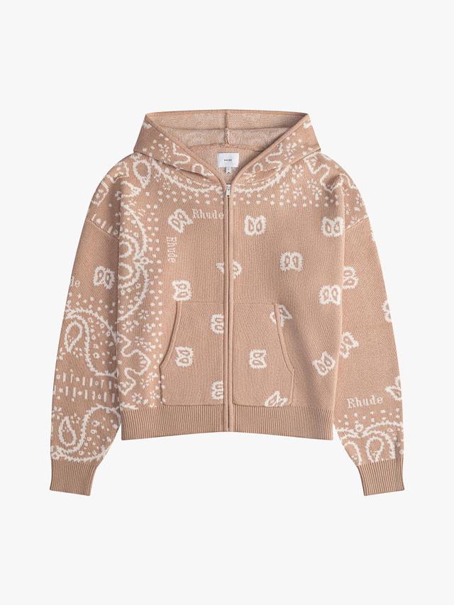 RHUDE BANDANA KNIT ZIP-UP Male Product Image