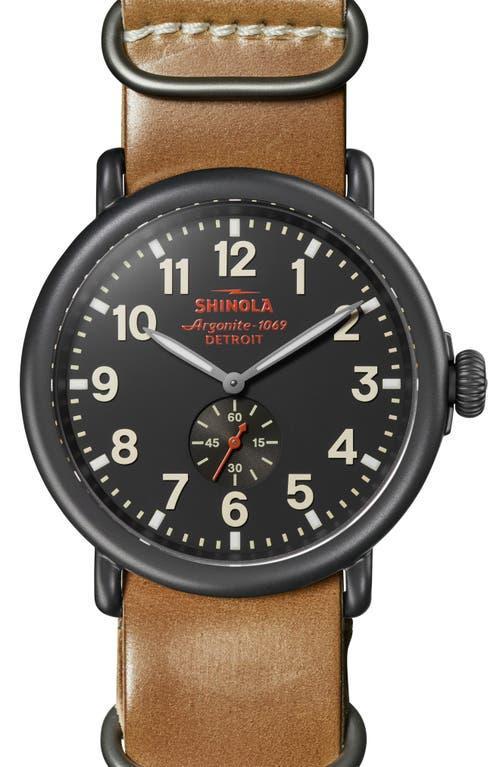 Shinola Runwell Leather Strap Watch, 47mm Product Image