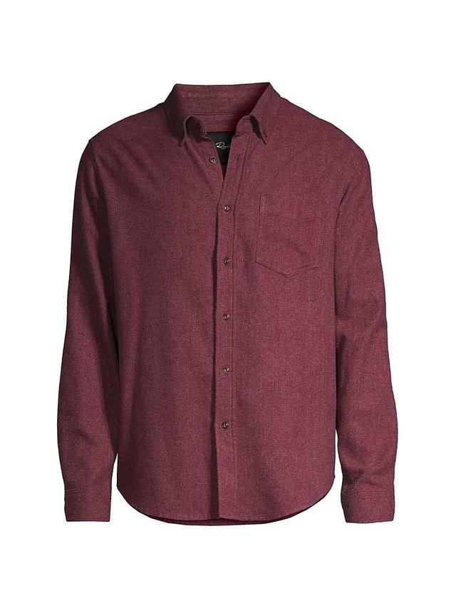 Mens Runson Cotton-Blend Button-Down Shirt Product Image